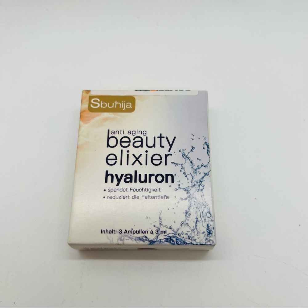 NWT Sbuhija Hyaluron Beauty Elixir Anti-Aging.Incl 3 ampules.